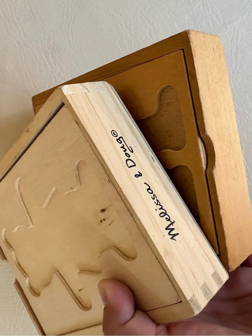Kids Wooden Bear Puzzle boxes